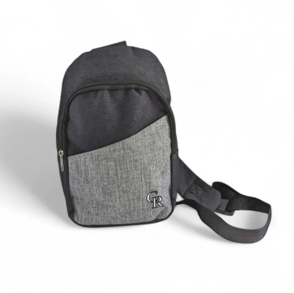 Colorodo Rockies Baseball Buckle Sling Bag in Black and Gray NWOT